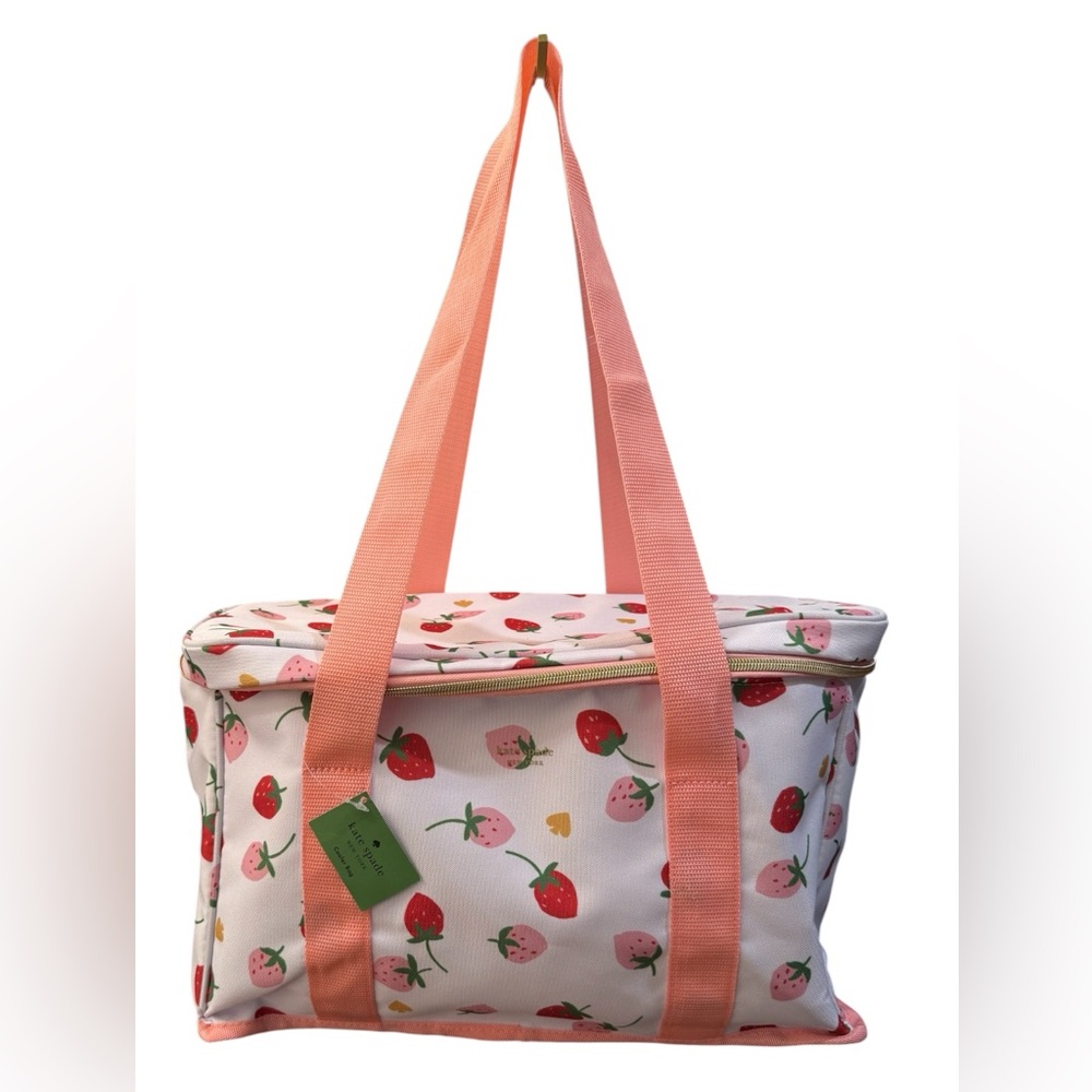 Kate Spade Strawberry Print Canvas Cooler Bag NWT